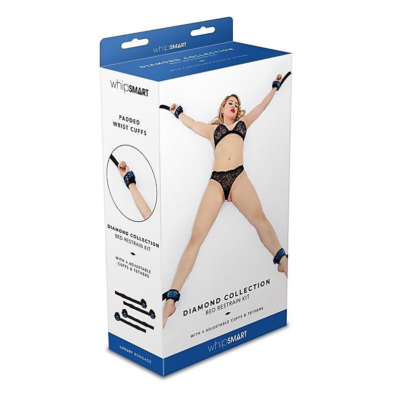 Whip Smart Diamond BDSM Play Bed Restraints by Xgen Products - Cuffs And Restraints