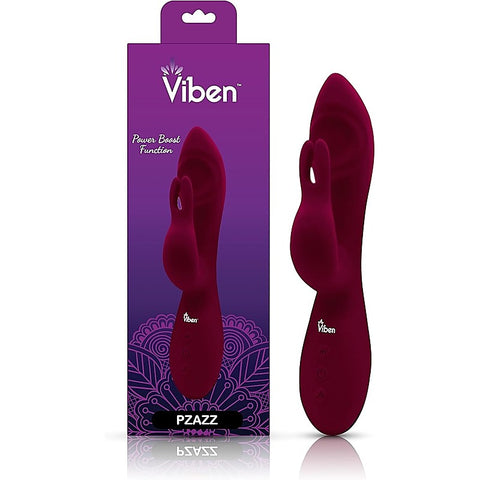 Pzazz Rechargeable Thumping Rabbit Vibrator by Viben - Rabbit Vibrators