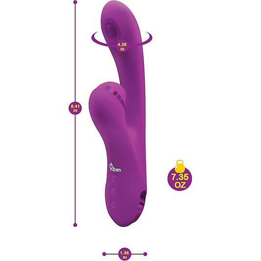 Dazzle Rechargeable Thumping Rabbit Vibrator by Viben - Rabbit Vibrators