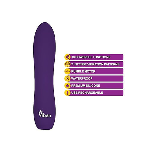 Vivacious Rumble Motor Rechargeable Bullet by Viben - Bullet Vibrators