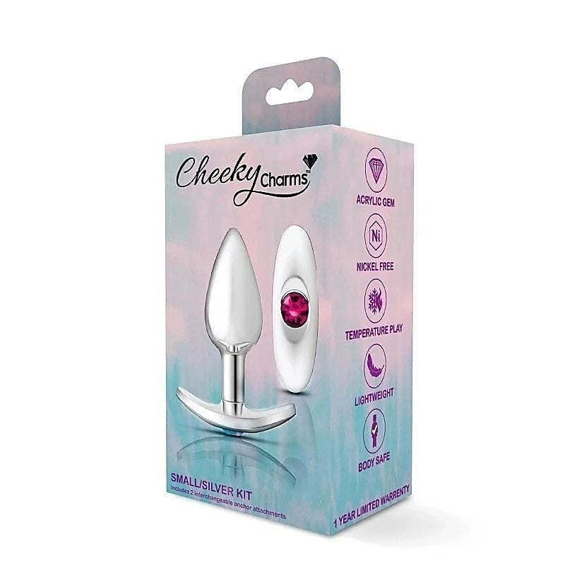 Cheeky Charms Silver Anchor Butt Plug by Viben - Butt Plugs