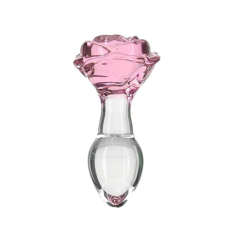 Pillow Talk Rosy Luxurious Glass Anal Plug by BMS Factory - Butt Plugs