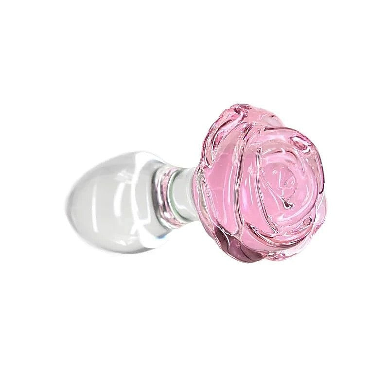 Pillow Talk Rosy Luxurious Glass Anal Plug by BMS Factory - Butt Plugs