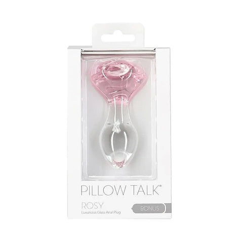Pillow Talk Rosy Luxurious Glass Anal Plug by BMS Factory - Butt Plugs