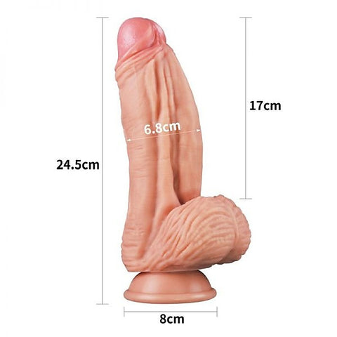Nature Cock Dual Layer Huge ALIEN Silicone Dildo by Lovetoy - Realistic Dildos