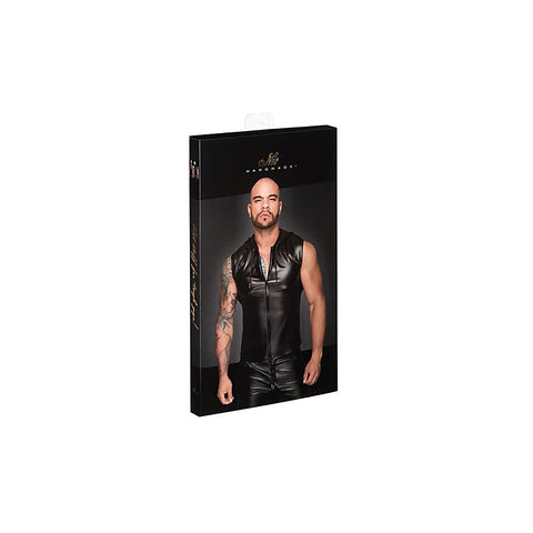 Powerwetlook Sleeveless Hooded Men's Shirt by Noir Handmade - His Fetish