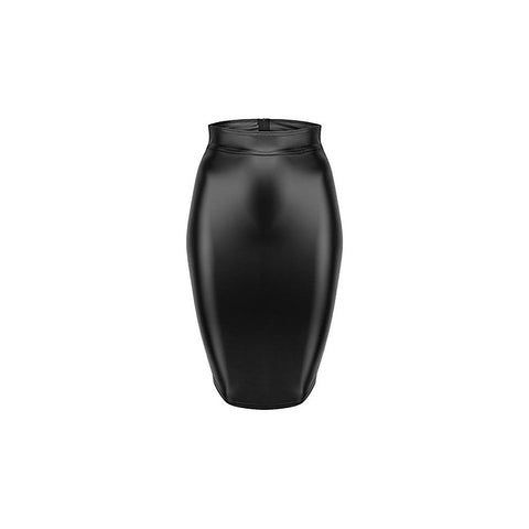 Power Wetlook Pencil Womens Skirt With Long Zipper - Her Fetish