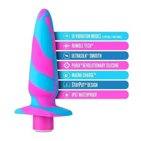 Avant Vibrotize Silicone Anal Vibe Fuchsia - Anal Vibrators