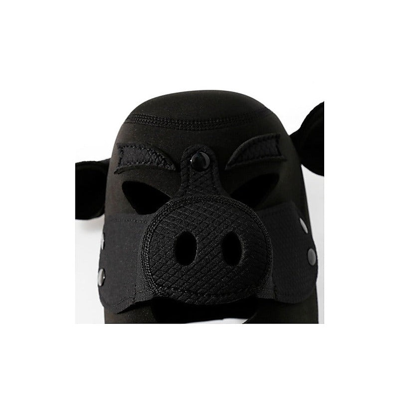 Daytona BDSM Play Neoprene Pig Mask by Doc Johnson - Bondage Hoods