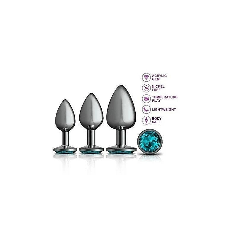 Cheeky Charms Round Metal Butt Plug Kit by Viben - Butt Plugs