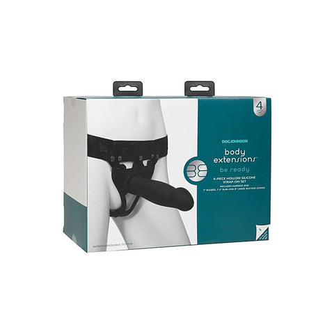 Body Extensions Be Ready Hollow Silicone Strap On Set - Strap On Sextoys