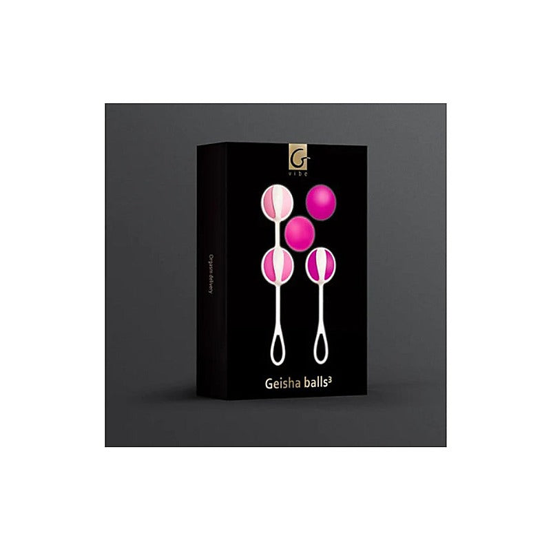 Gvibe Geisha Love Balls 3 Sugar Pink Progressive Pelvic Floor Training - Love Eggs and Kegel Exercisers