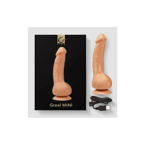 Gvibe Greal MINI Flesh Realistic Dildo With Suction Cup 6 Vibration Modes - Realistic Dildos