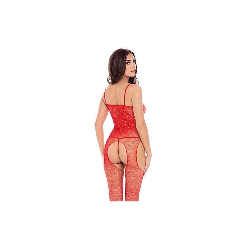 Sparkle Crotchless Women's Bodystocking by Rene Rofe - Body Stockings