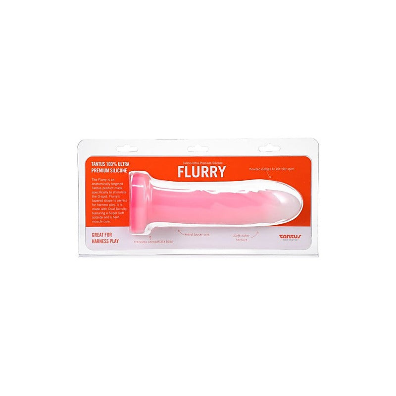 Tantus Flurry Dual Density Realistic Dildo Rose Quartz Premium Silicone - Realistic Dildos