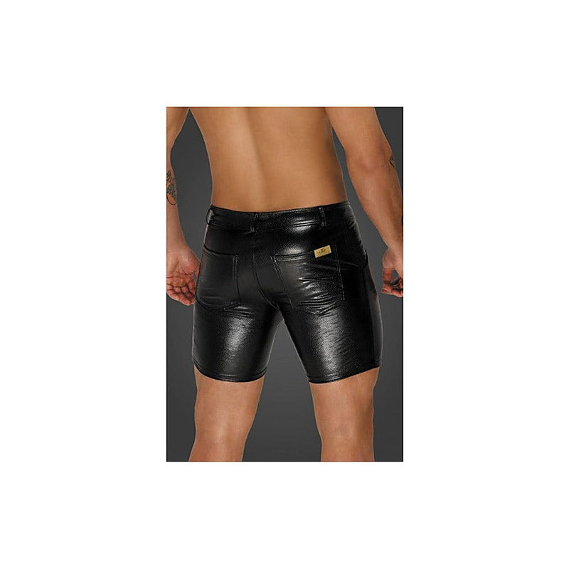 Snake Wetlook Mid Length Mens Shorts by Noir Handmade - His Fetish