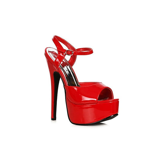 6.5 Inch Stiletto Sexy Sandal Red by Ellie Shoes - Womens Footwear