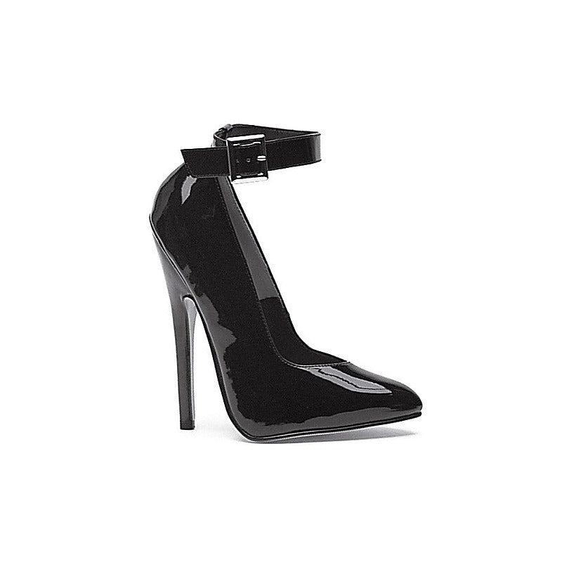6 Inch Fetish Pump With Ankle Strap by Ellie Shoes - Womens Footwear