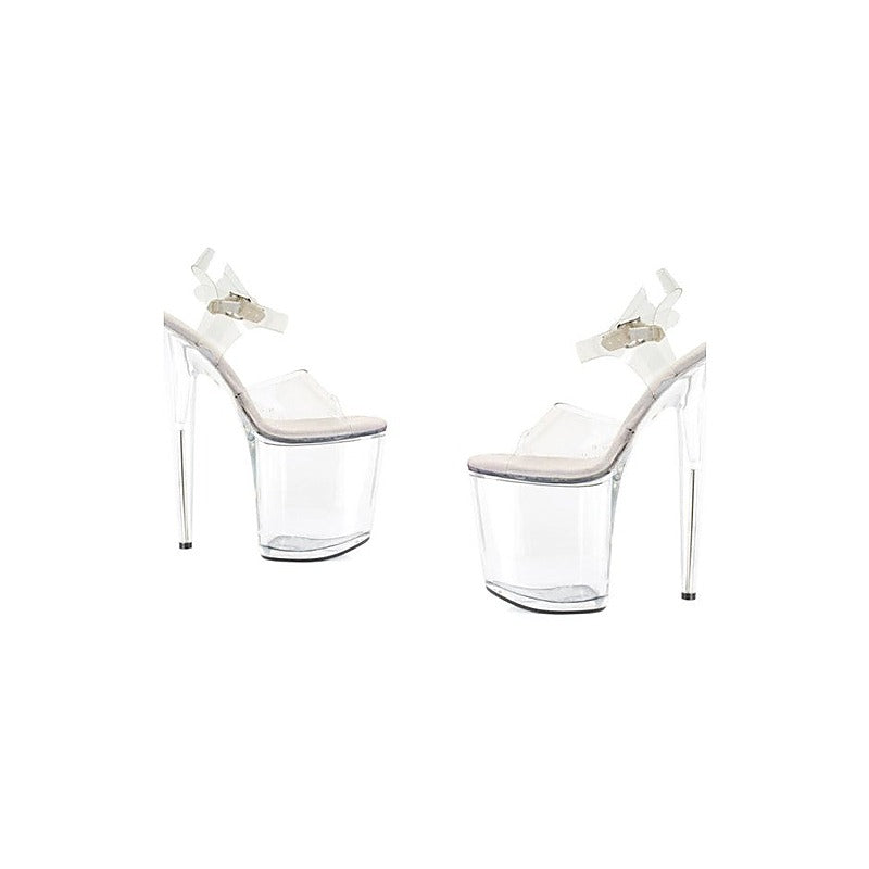 8 Inch Platform Sandal Clear by Ellie Shoes - Womens Footwear