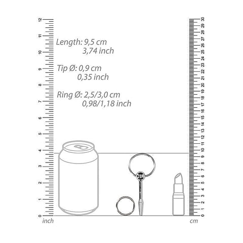 OUCH! Urethral Sounding Metal Plug by Shots Toys - Penis Plugs