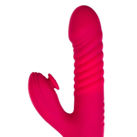 JOS Seri Thrusting Vibrator with Clitoral Stimulator Pad - Rabbit Vibrators