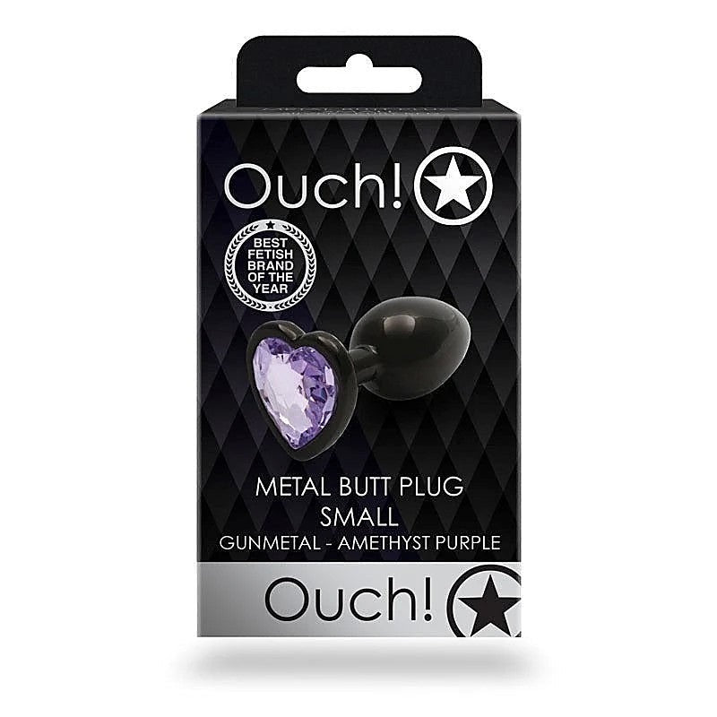 OUCH! Heart Gem Butt Plug - Small by Shots Toys - Butt Plugs