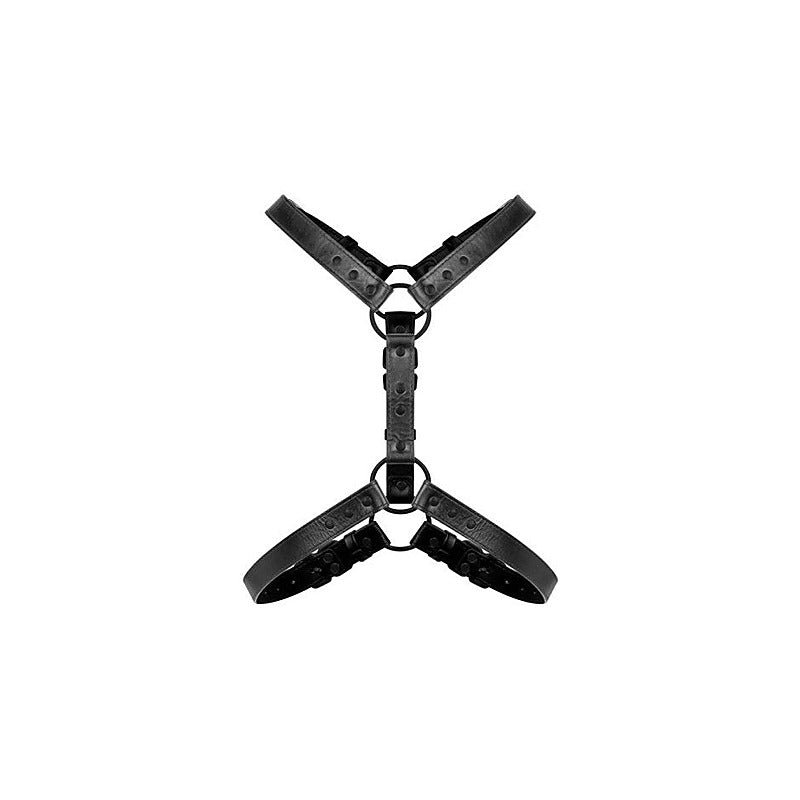 Bedroom Fantasies Max Bondage Harness Black Adjustable BDSM Restraint - Cuffs And Restraints
