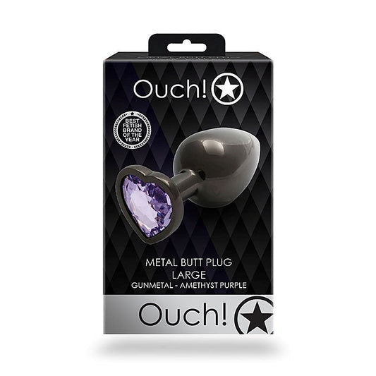 OUCH! Heart Gem Butt Plug - Large by Shots Toys - Realistic Dildos
