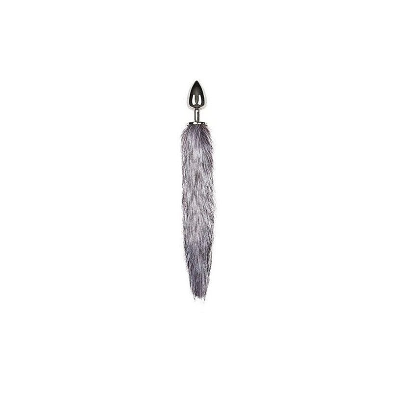 Fetish Collection Fox Tail No 4 Silver Anal Plug with Faux Fur Tail - Butt Plugs