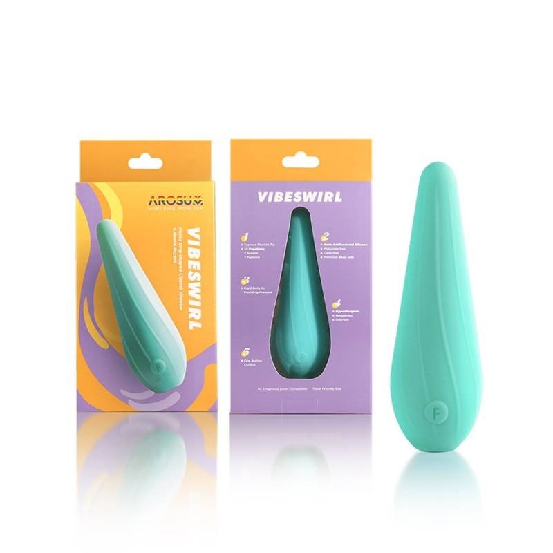 VibeSwirl Drip Shape Rechargeable Vibrator by Arosum - Personal Massagers