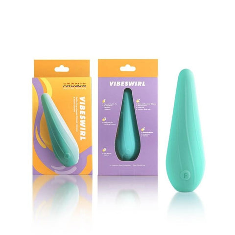 VibeSwirl Drip Shape Rechargeable Vibrator by Arosum - Personal Massagers