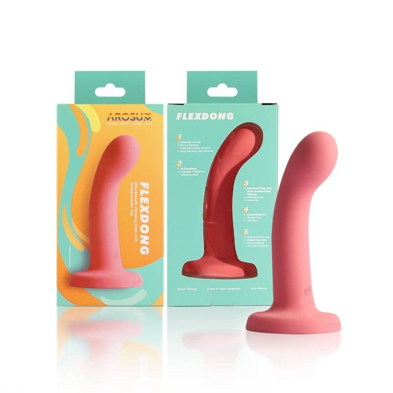 FlexDong Vibrating Strap-on Dildo by Arosum - Strap On Sextoys