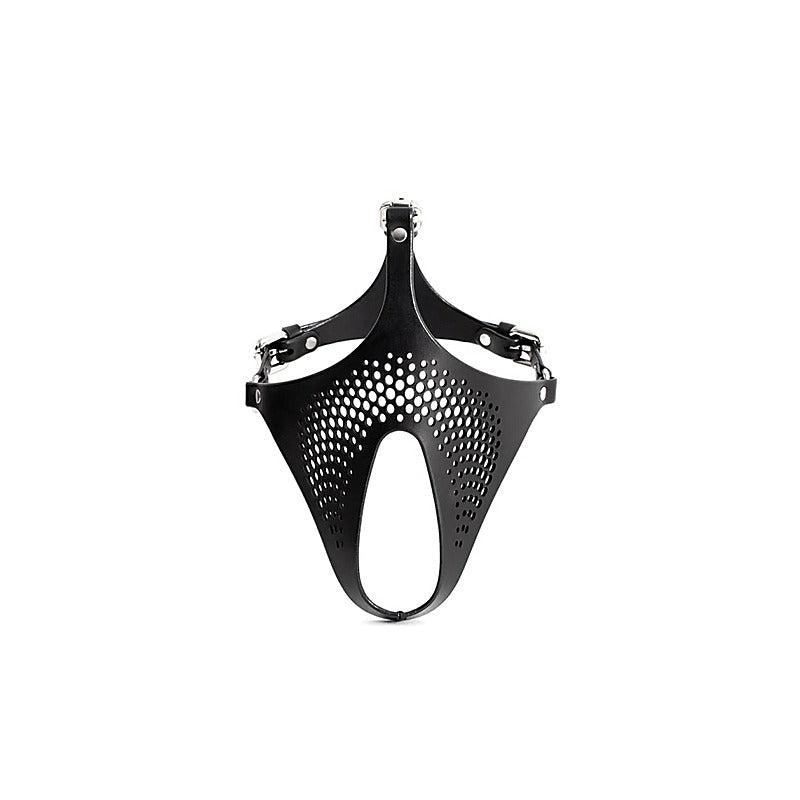 Daytona Ex Machina Genuine Leather Mask by Doc Johnson - Masks And Blindfolds