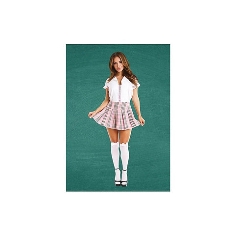 Teachers Pet 3 Piece Pink Private School Girl Costume - Fancy Dress Ups