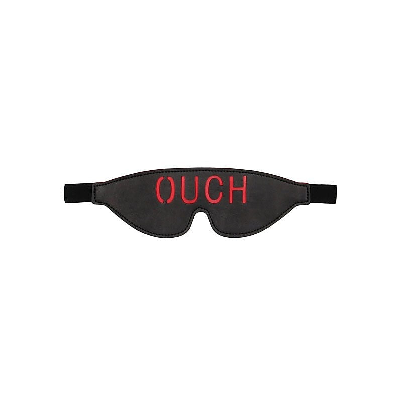 OUCH! BW Bonded Leather Eye-Mask by Shots Toys - Masks And Blindfolds