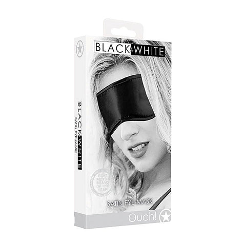 OUCH! BW Satin Eye-Mask by Shots Toys - Masks And Blindfolds