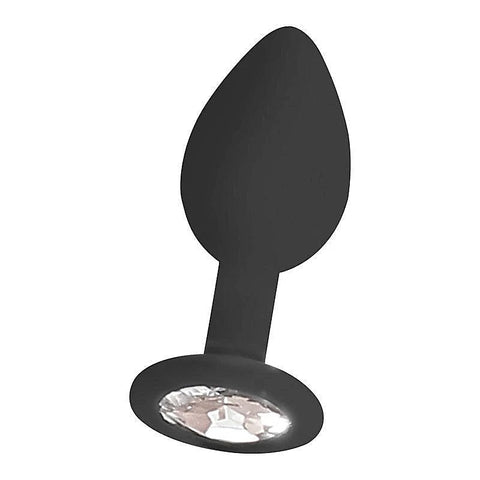 BW Silicone Butt Plug with Removable Jewel by Shots Toys - Butt Plugs