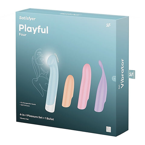 Playful Four Interchangeable G Spot Vibrator by Satisfyer - G-Spot Vibrators