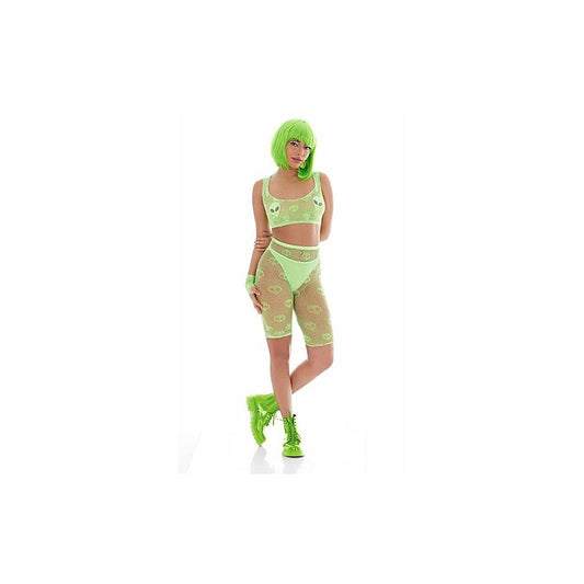 Out of This World Green Bodysuit Set With Alien Pasties - Teddies and Bodysuits