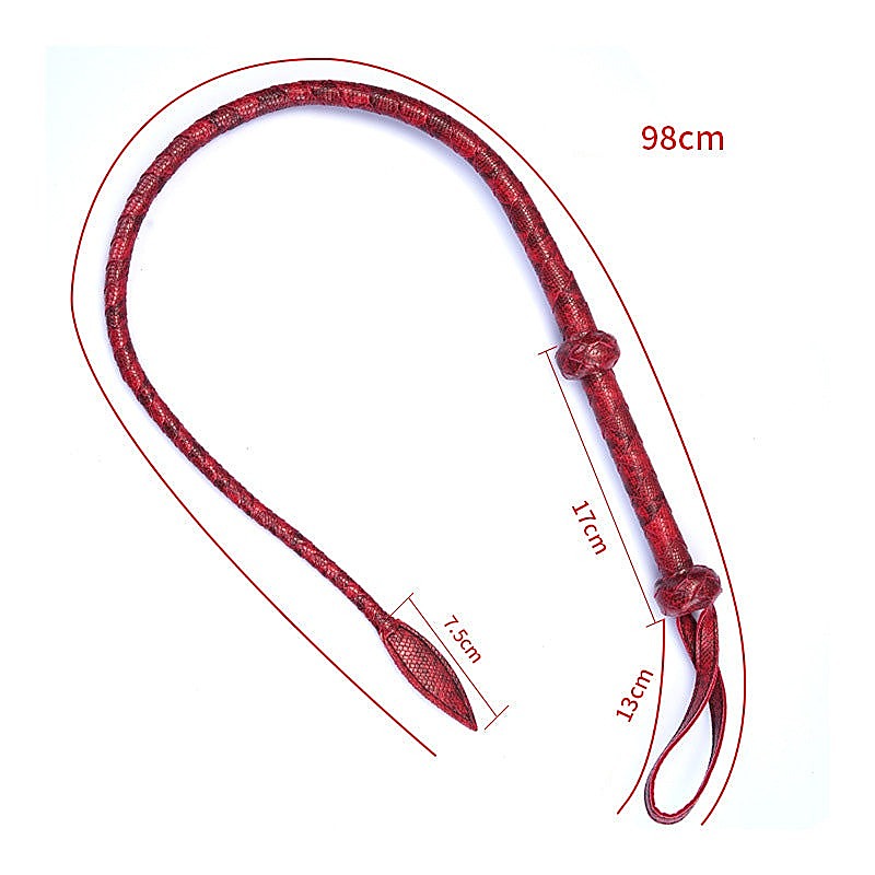 Unique Design Artificial Snake Leather Horse Bondage Whip - Whips And Crops