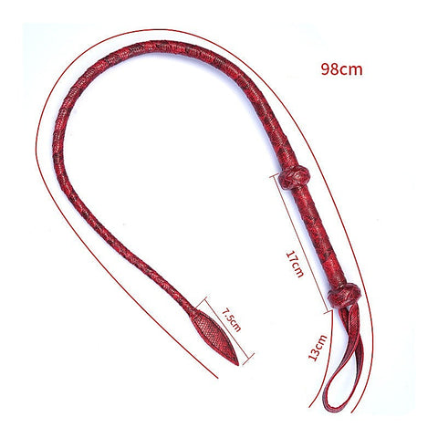 Unique Design Artificial Snake Leather Horse Bondage Whip - Whips And Crops
