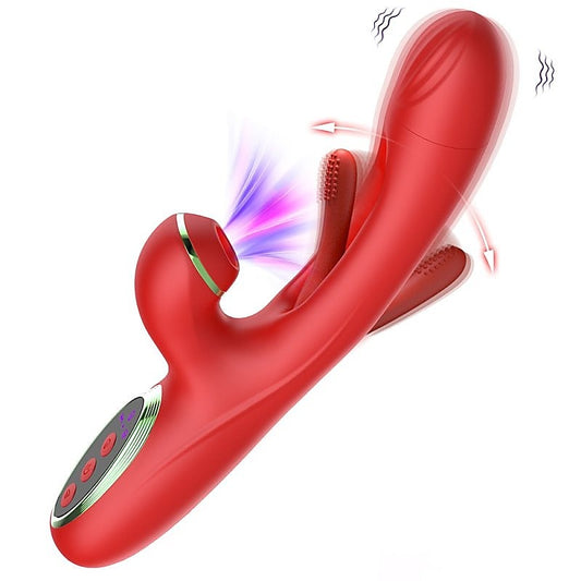 Flapping Clit Sucking 10 Functions Rabbit Vibrator - Rabbit Vibrators