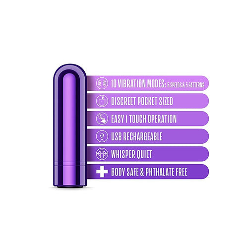 Blush Novelties Blush Kool Vibes 2.5 Rechargeable Mini Bullet Vibrator - Bullet Vibrators