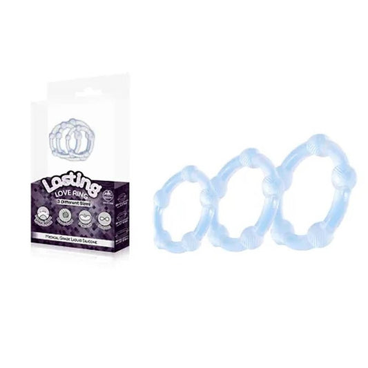 Excellent Power Lasting 3 Piece Beaded Cock Rings Set - Cock Ring Sets