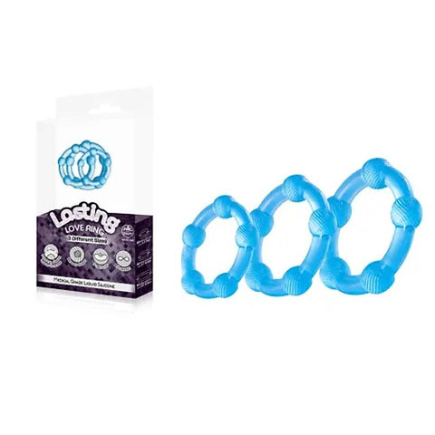 Excellent Power Lasting 3 Piece Beaded Cock Rings Set - Cock Ring Sets