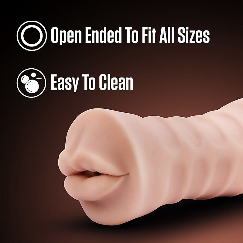 EnLust Nicole Vibrating Oral Sex Stroker by Blush Novelties - Adult Toy Cleaner