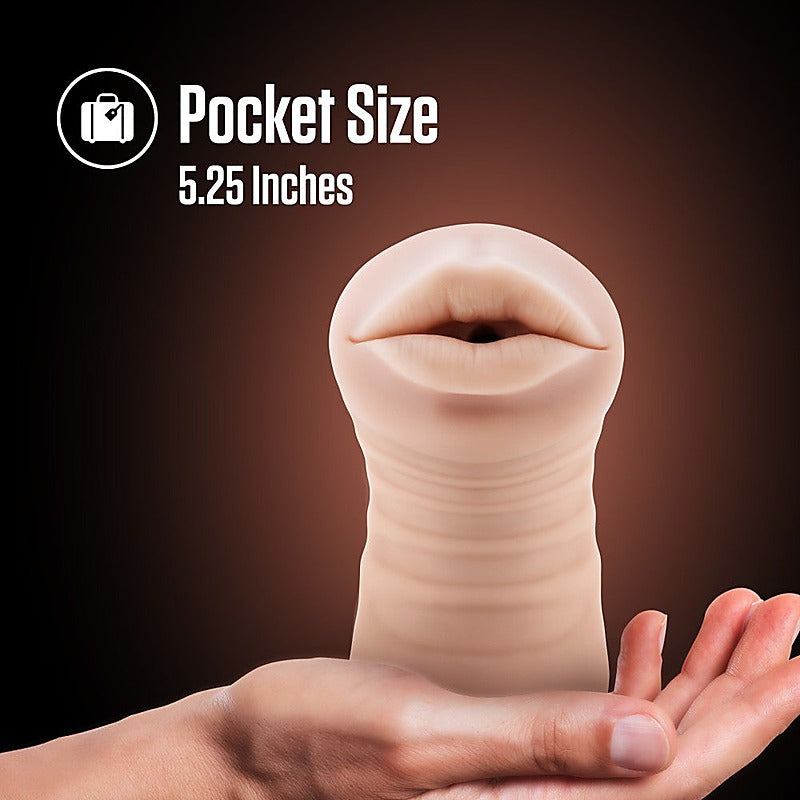 EnLust Nicole Vibrating Oral Sex Stroker by Blush Novelties - Adult Toy Cleaner