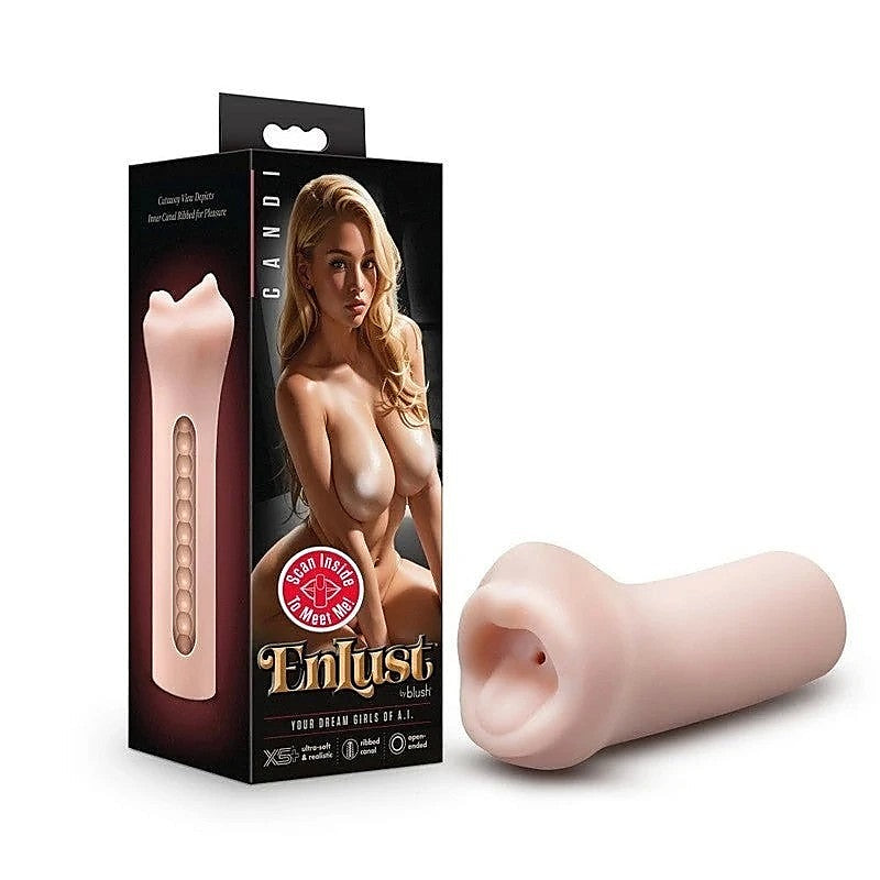 Blush Novelties EnLust Candi Oral Sex Mens Stroker Premium Material - Masturbators and Strokers