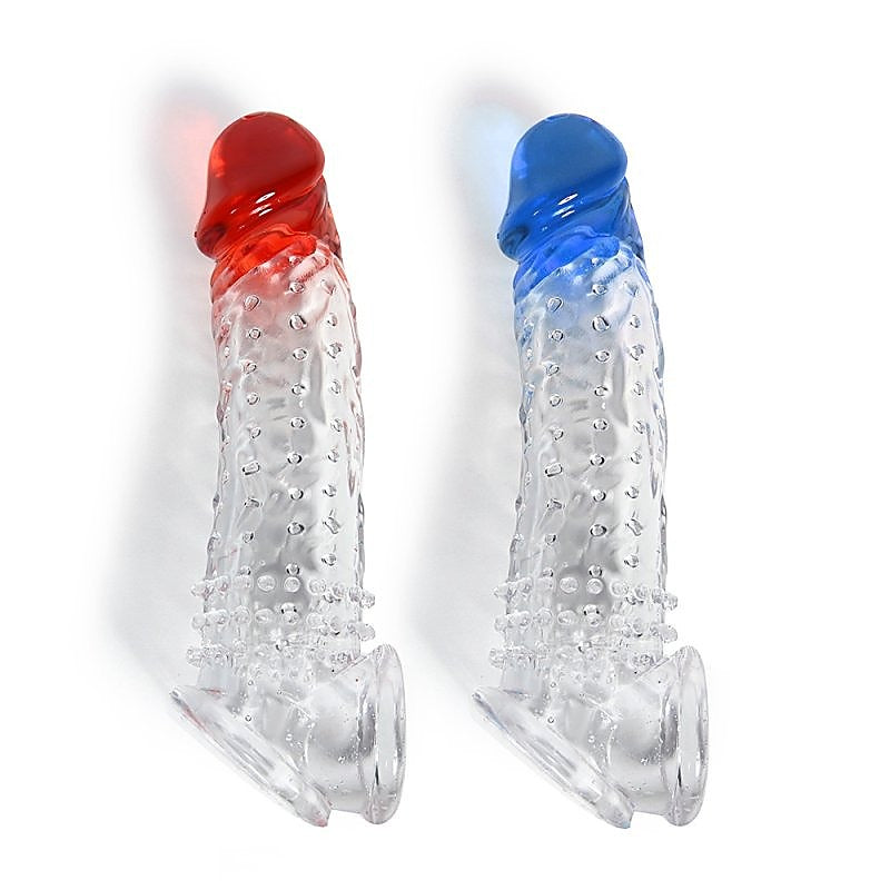 BDStyle Mens Penis Enlargement Sleeve with Elastic Ball Band TPE Construction - Penis Sleeves and Extenders