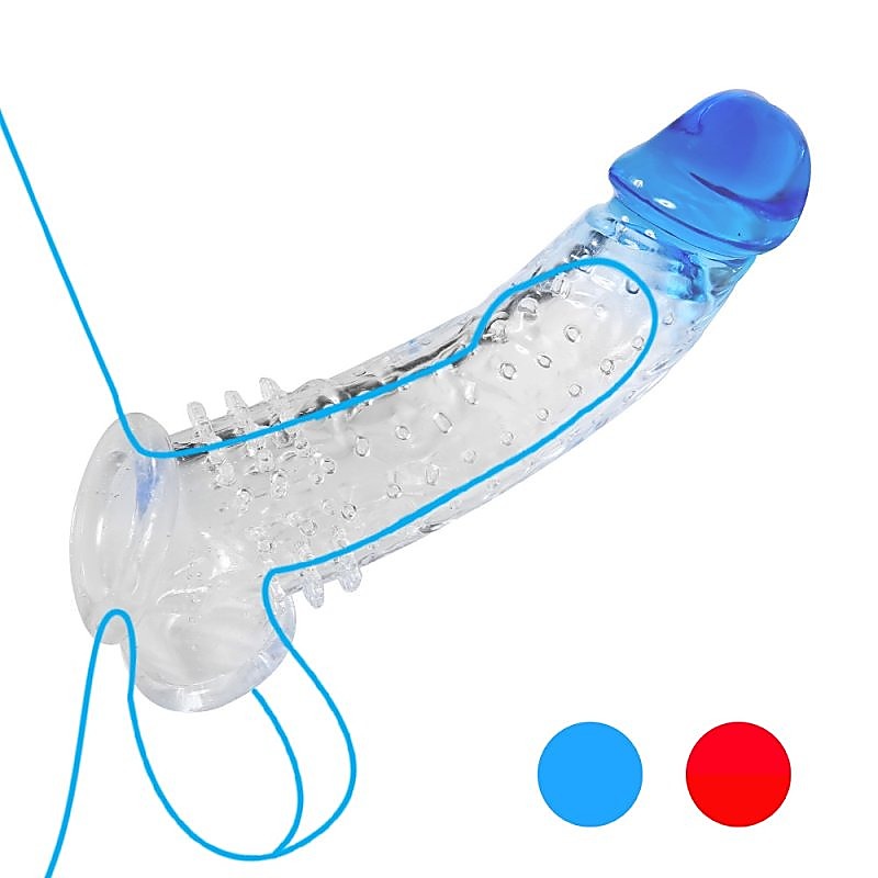 BDStyle Mens Penis Enlargement Sleeve with Elastic Ball Band TPE Construction - Penis Sleeves and Extenders